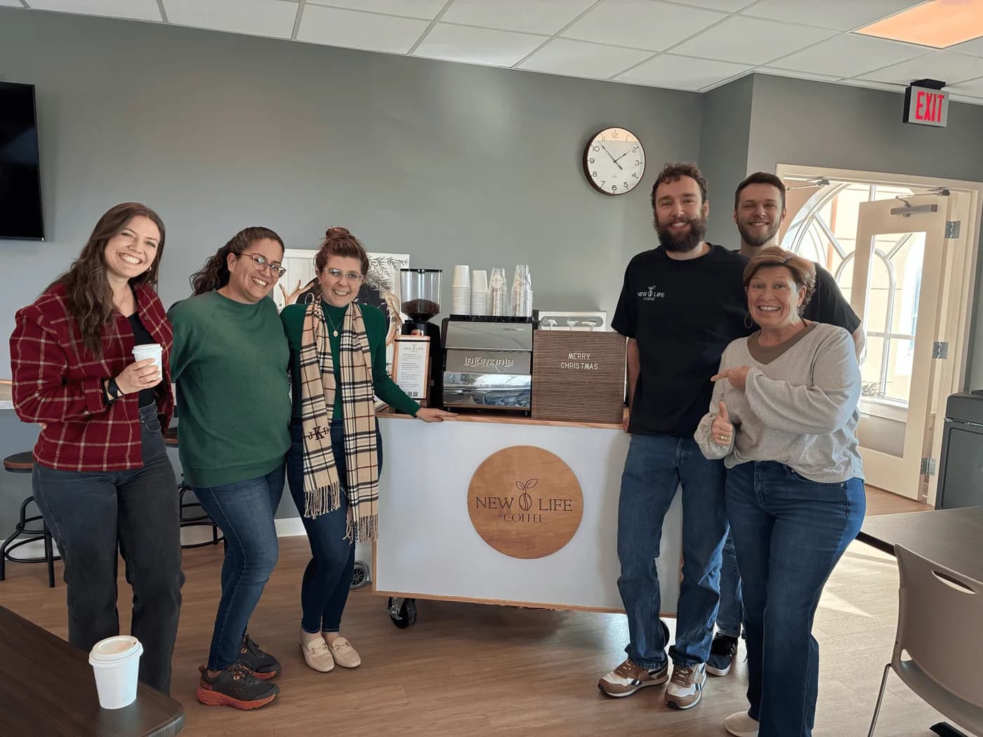 Coffee cart at a Philadelphia office event
