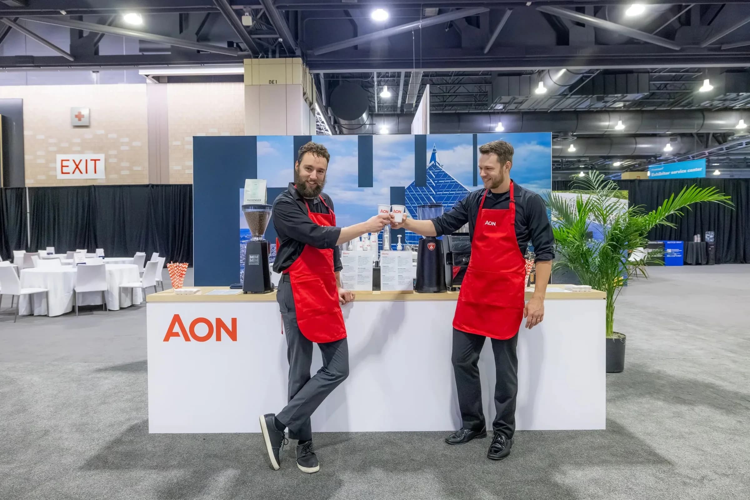 New Life Coffee Company baristas serving conference guests at the Pennsylvania Convention Center in Philadelphia