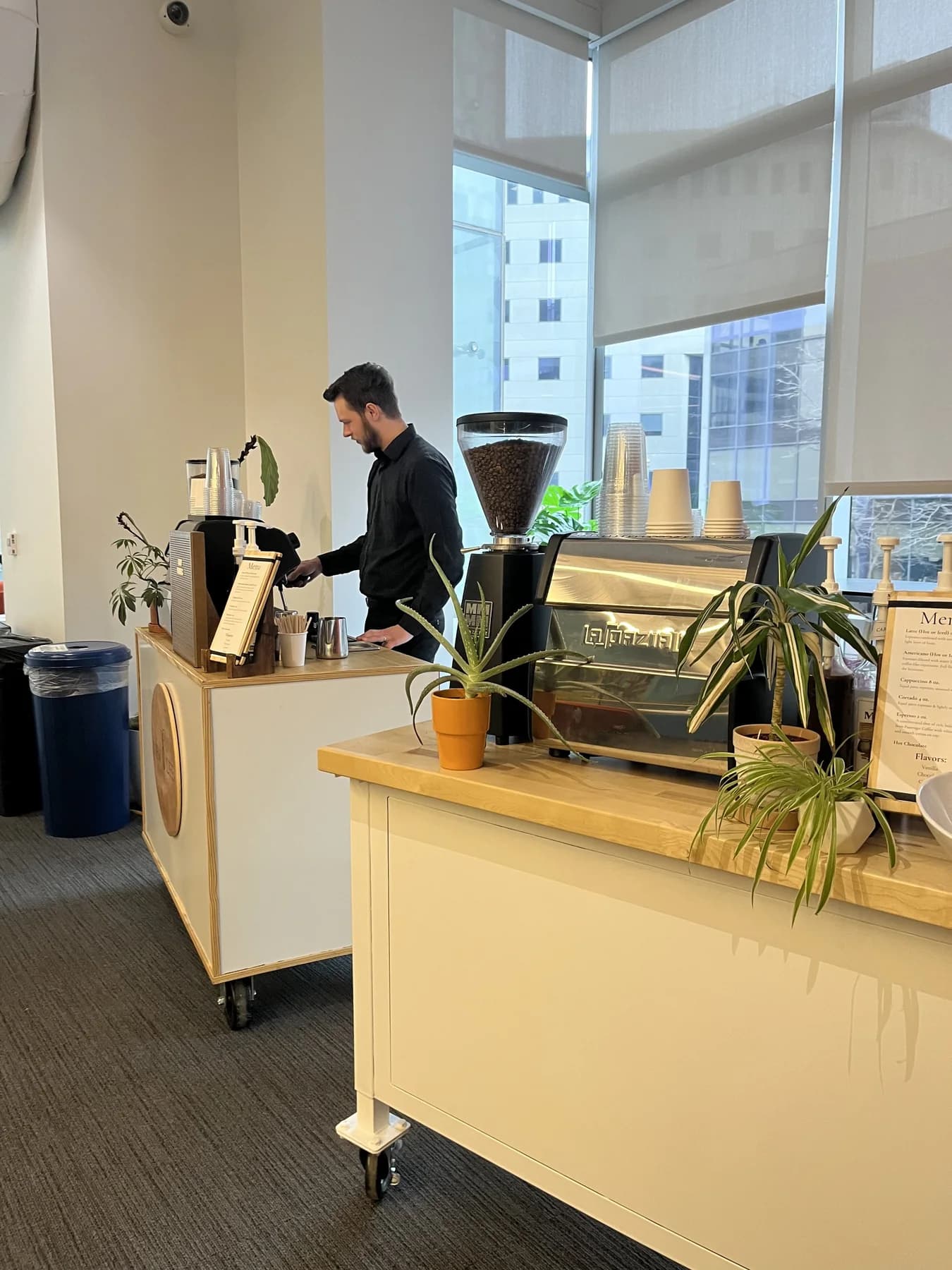 Guests being served specialty coffee at a New Life Coffee Company cart